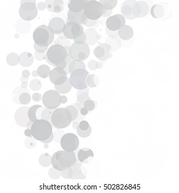 Bubbles Circle Dots Unique Gray Bright Vector Background
