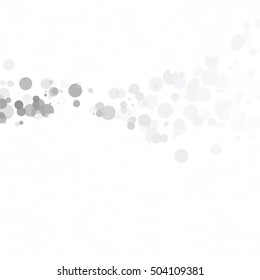 Bubbles Circle Dots Unique Gray White Bright Vector Background