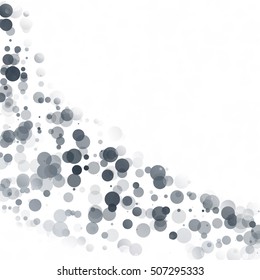 Bubbles Circle Dots Unique Gray White Bright Vector Background