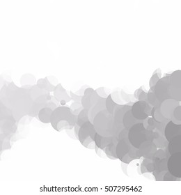 Bubbles Circle Dots Unique Gray White Bright Vector Background