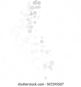 Bubbles Circle Dots Unique Gray White Bright Vector Background