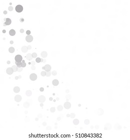 Bubbles Circle Dots Unique  Gray White Bright Vector Background