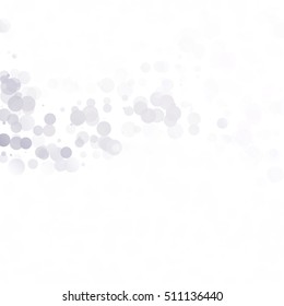Bubbles Circle Dots Unique Gray White Bright Vector Background