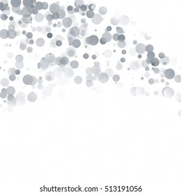 Bubbles Circle Dots Unique Gray White Bright Vector Background