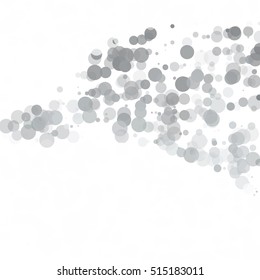 Bubbles Circle Dots Unique Gray White Bright Vector Background