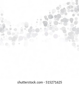 Bubbles Circle Dots Unique Gray White Bright Vector Background