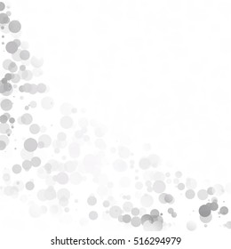 Bubbles Circle Dots Unique Gray White Bright Vector Background