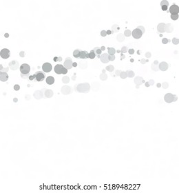 Bubbles Circle Dots Unique Gray White Bright Vector Background