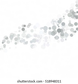Bubbles Circle Dots Unique Gray White Bright Vector Background