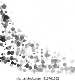 Bubbles Circle Dots Unique Gray White Bright Vector Background