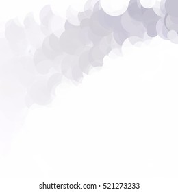 Bubbles Circle Dots Unique Gray White Bright Vector Background