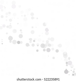 Bubbles Circle Dots Unique Gray White Bright Vector Background