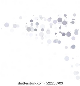 Bubbles Circle Dots Unique Gray White Bright Vector Background