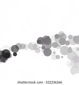 Bubbles Circle Dots Unique Gray White Bright Vector Background