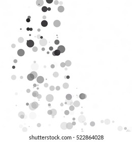 Bubbles Circle Dots Unique Gray White Bright Vector Background
