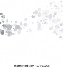 Bubbles Circle Dots Unique Gray White Bright Vector Background