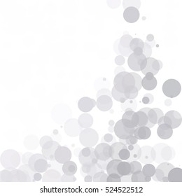 Bubbles Circle Dots Unique Gray White Bright Vector Background