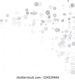 Bubbles Circle Dots Unique Gray White Bright Vector Background