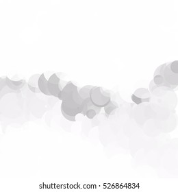 Bubbles Circle Dots Unique Gray White Bright Vector Background