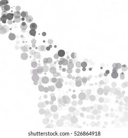 Bubbles Circle Dots Unique Gray White Bright Vector Background