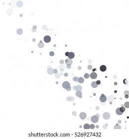 Bubbles Circle Dots Unique Gray White Bright Vector Background