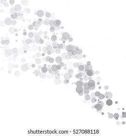 Bubbles Circle Dots Unique Gray White Bright Vector Background