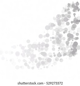 Bubbles Circle Dots Unique Gray White Bright Vector Background