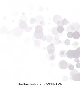Bubbles Circle Dots Unique Gray White Bright Vector Background