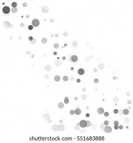 Bubbles Circle Dots Unique Gray White Bright Vector Background