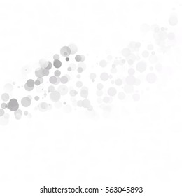 Bubbles Circle Dots Unique Gray White Bright Vector Background
