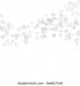 Bubbles Circle Dots Unique Gray White Bright Vector Background