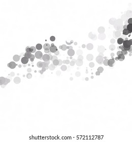 Bubbles Circle Dots Unique Gray White Bright Vector Background