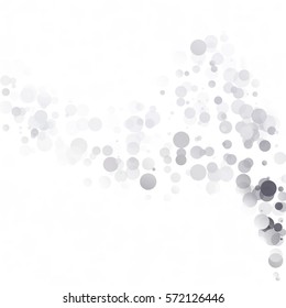 Bubbles Circle Dots Unique Gray White Bright Vector Background