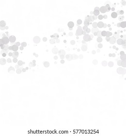 Bubbles Circle Dots Unique Gray White Bright Vector Background