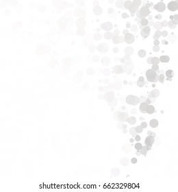 Bubbles Circle Dots Unique Gray White Bright Vector Background