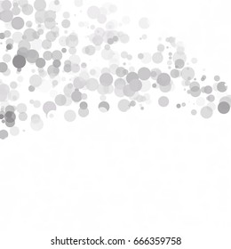 Bubbles Circle Dots Unique Gray White Bright Vector Background