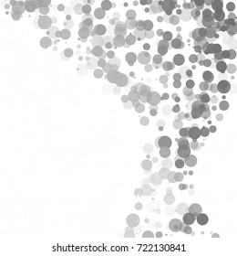 Bubbles Circle Dots Unique Gray White Bright Vector Background