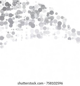 Bubbles Circle Dots Unique Gray White Bright Vector Background