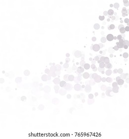 Bubbles Circle Dots Unique Gray White Bright Vector Background