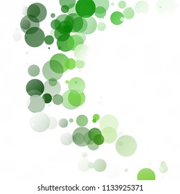 Bubbles Circle Dots Unique Green Bright Vector Background