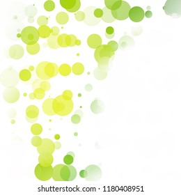 Bubbles Circle Dots Unique Green Bright Vector Background