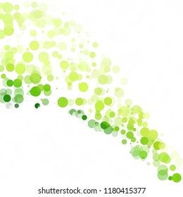 Bubbles Circle Dots Unique Green Bright Vector Background