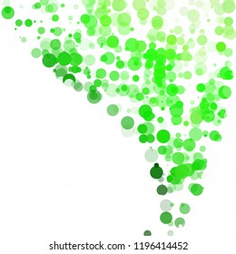 Bubbles Circle Dots Unique Green Bright Vector Background