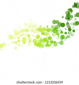 Bubbles Circle Dots Unique Green Bright Vector Background