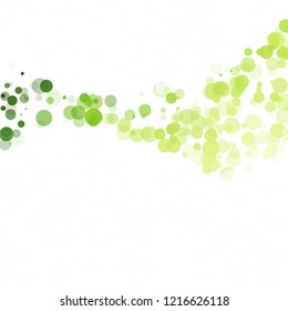 Bubbles Circle Dots Unique Green Bright Vector Background