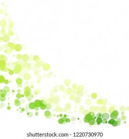Bubbles Circle Dots Unique Green Bright Vector Background