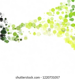Bubbles Circle Dots Unique Green Bright Vector Background