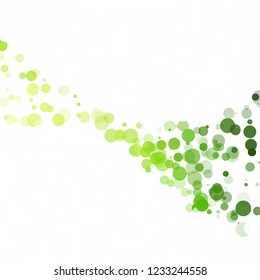 Bubbles Circle Dots Unique Green Bright Vector Background