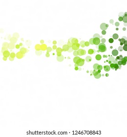 Bubbles Circle Dots Unique Green Bright Vector Background