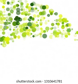 Bubbles Circle Dots Unique Green Bright Vector Background